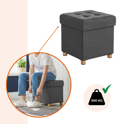 Taburet s úložným priestorom