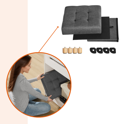 Taburet s úložným priestorom