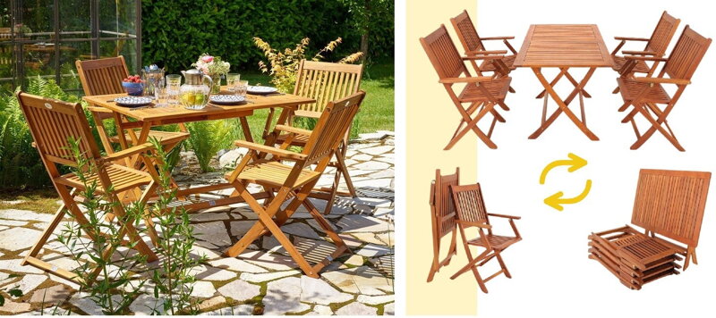 Záhradný nábytok akácia