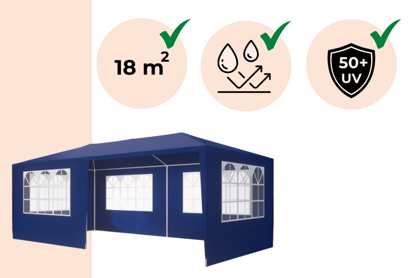Párty stan 3 x 6 m