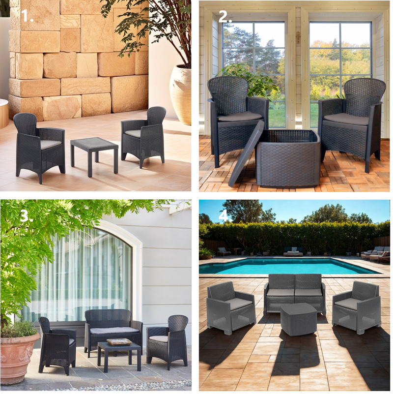 Záhradná zostava umelý ratan