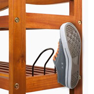 Regál na topánky RUSTIC, 5políc, 75x26x82cm, prírodná hnedá