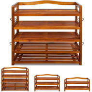 Regál na topánky RUSTIC, 5políc, 85x26x82cm, prírodná hnedá