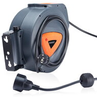 Samonavíjací káblový bubon BILY, 20m+1,5m, šedá/oranžová