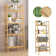 Bambusový regál ZOJA, 4 police, 48x32x123cm, hnedá