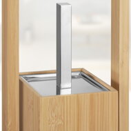 Bambusový stojan na WC kefu a papier, 24,5x20x83cm, hnedá