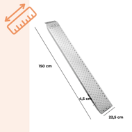Nájazdové rampy na auto MARA, sada 2ks, 400kg, 150cm, strieborná