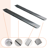 Nájazdové rampy na auto MARA, sada 2ks, 400kg, 150cm, strieborná