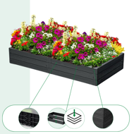 Vyvýšený záhon WOODY 149x75,6x25cm, antracitová