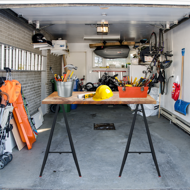 Podstavec, stavebná koza TITAN, sada 2 ks,  58x5x79cm, čierna/červená