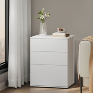 Nočný stolík RAMONA, 58x35x45cm, matná biela/béžová