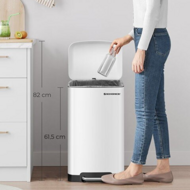 Odpadkový kôš s pomalým zatváraním SLOW, 30l, biela