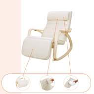 Hojdacie kreslo, leňoška SWING nosnosť 150kg, 67x115x91cm, béžová